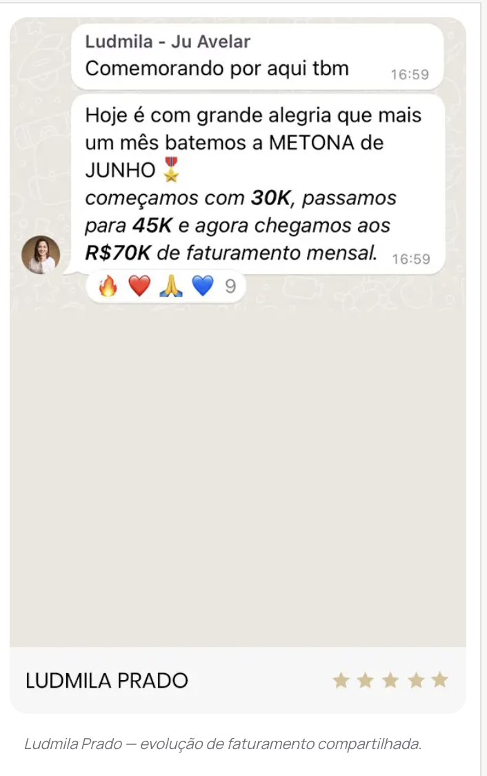 Depoimento original de Ludmila Prado